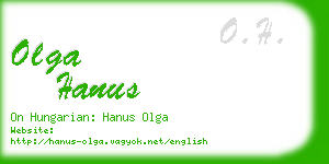 olga hanus business card